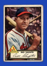 1952 Topps Set-Break # 65 Enos Slaughter LOW GRADE (crease) (black back)