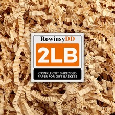 2LB Kraft Crinkle Paper Filler, Brown Cut Shredded Paper for Gift Baskets Pac...