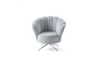 Designer Grauer Sessel Wohnzimmer Edler Einsitzer Luxus EdelstahlfüßE