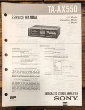 Sony TA-AX550 Amplifier Service Manual Original 