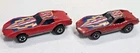 Hot Wheels REDLINE Flying Colors 1975 Corvette Stingray & Blackwall Lot Of 2