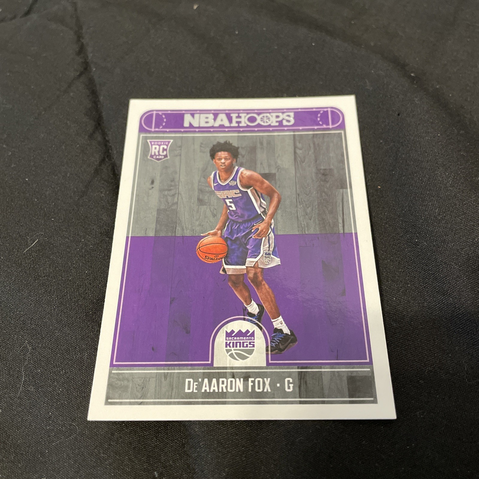 2017-18 Panini NBA Hoops DE'AARON FOX Rookie Card RC #255 Kings