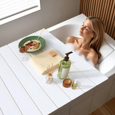 Foldable Insulated Bathtub Tray  Cover - Fits Most Tubs, Dustproof Design