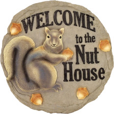 - Garden Décor - Nut House Stepping Stone - Decorative Stone for Garden