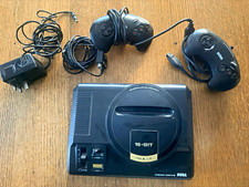 SEGA Mega Drive 16-Bit Home Console Bundle, 2 Controllers, AV Multi Out, PSU