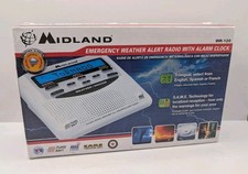 Midland WR-120 Emergency Weather Alert Radio with Alarm Clock Voice Alert White