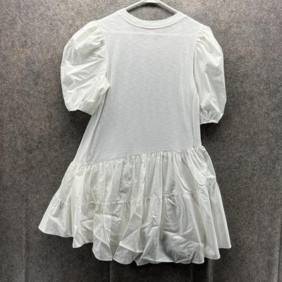 white short sleeve ruffle dress ASOS DESIGN ruffle short sleeve dress in white