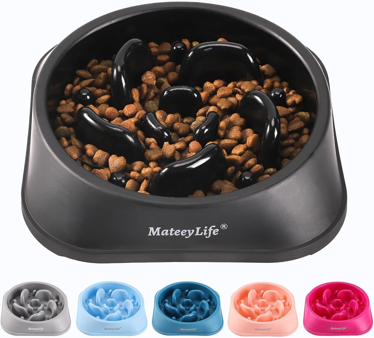 Slow Feeder Dog Bowl With Puzzle Mat – Anti-Choking Bloat Stop Bowl For Large & Small Dogs