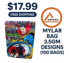 100pcs Mylar Bags 3.5 gram ｜Smell Proof ｜Resealable｜ Zip Pouches