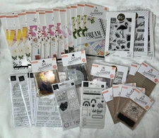 41 Heidi Swapp/AC Art Journaling Craft Items: Stickers, Ephemera, Stamps