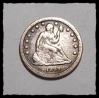 1859-P SEATED LIBERTY QUARTER Old Cleaning  Sharp VF+/ XF  #33D72 .9 FINE SILVER