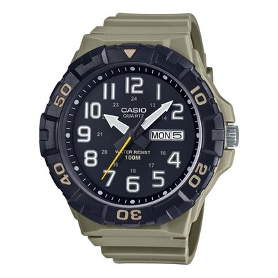 Casio MRW-210H-5AV Khaki Men's Analog Sport Watch Day/Date Window 100M WR Mil