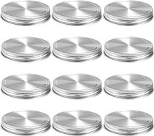 Stainless Steel Mason Jar Lids,12 12-Pack Lids Wide Mouth 