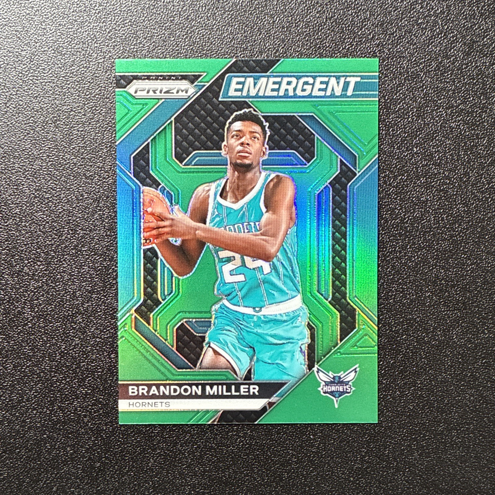 2023-24 Panini Prizm Brandon Miller Emergent (RC) Green Prizm #17