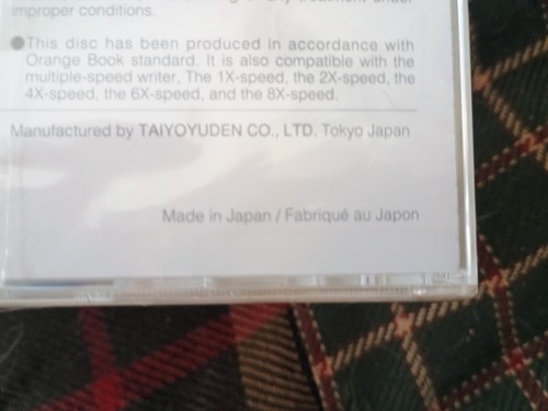 10 CD vierges neufs TAIYOYUDEN That's CDR 74ZY 650 Mo 74 min livraison gratuite aux États-Unis - Photo 6/6