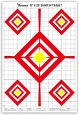 Sight in Shooting Range Paper Target - 17X25 Inches - Suitable for Handguns, Rif