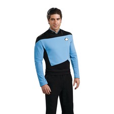 Men's Deluxe Star Trek  : The New Generation Science Uniform Costume - Small
