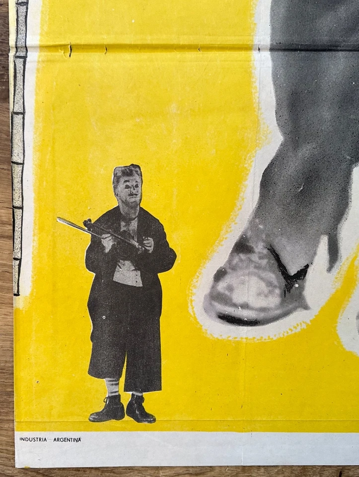 Charlie Chaplin LIMELIGHT Full Size ARGENTINA Cinema Poster Printed Buenos Aires - Bild 4 von 4