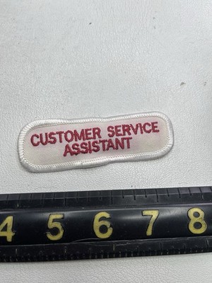 Vintage Some Color Bleed CUSTOMER SERVICE ASSISTANT Patch T038