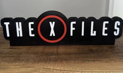 The X Files 3D Logo Schild Selfstanding Wand Display Regal Kunst Mulder Sully Aliens - Bild 1 von 3