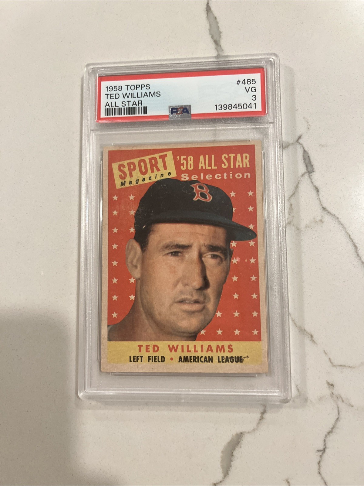 1958 Topps #485 Ted Williams PSA 3