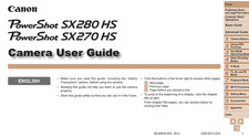 Canon POWERSHOT SX280 HS SX270 HS Digital Camera User Instruction Manual