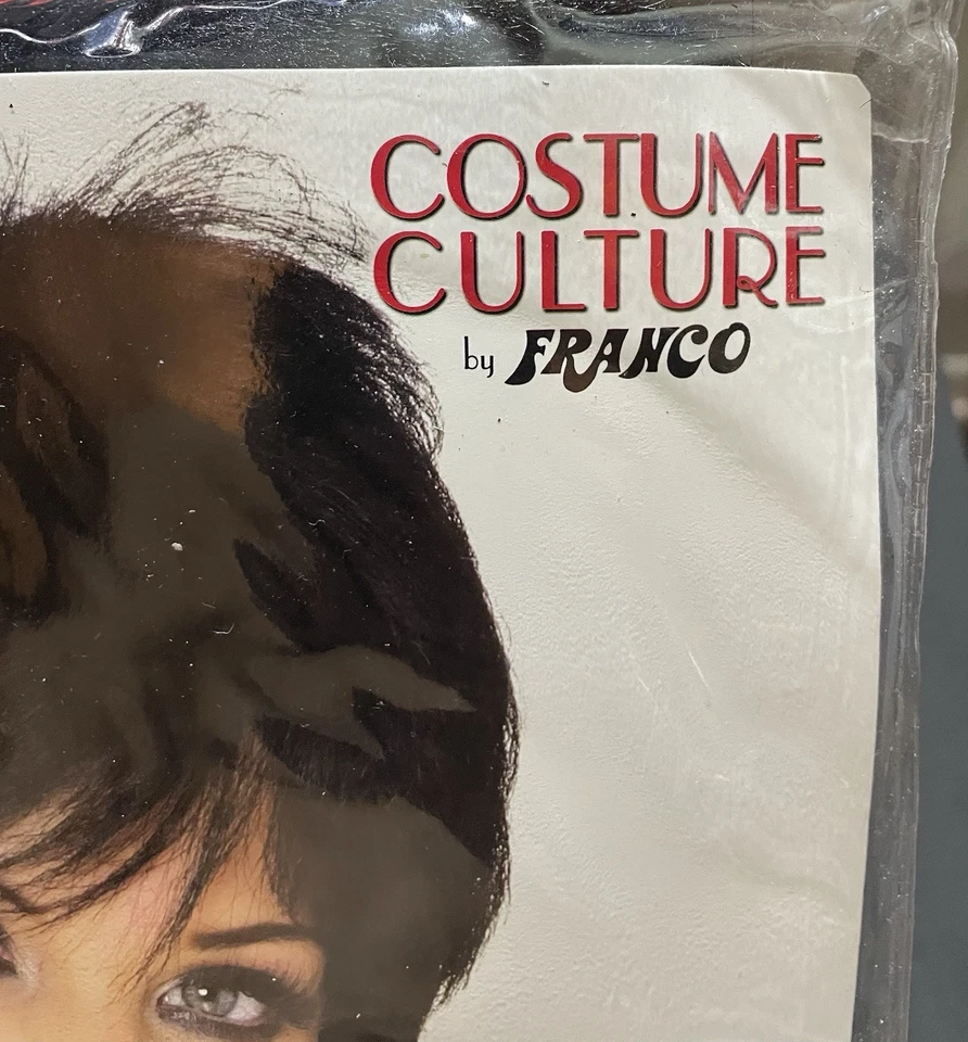 Adulto Mujer 80 Punk Rock N Roll Reina Halloween Disfraz Corto Negro Pixie Peluca Foto 4 de 4