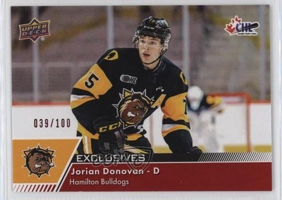 2022-23 Upper Deck CHL Exclusives 39/100 Jorian Donovan #290 19cz
