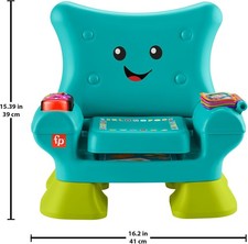 Fisher-Price Laugh  Learn Smart Stages Chair: Fun Toddler Learning Toy, Teal