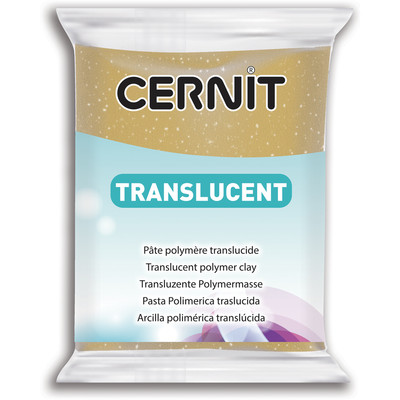 Cernit 6x Translucent 56g, Glitter gold - Glitzergold CE0920056050C