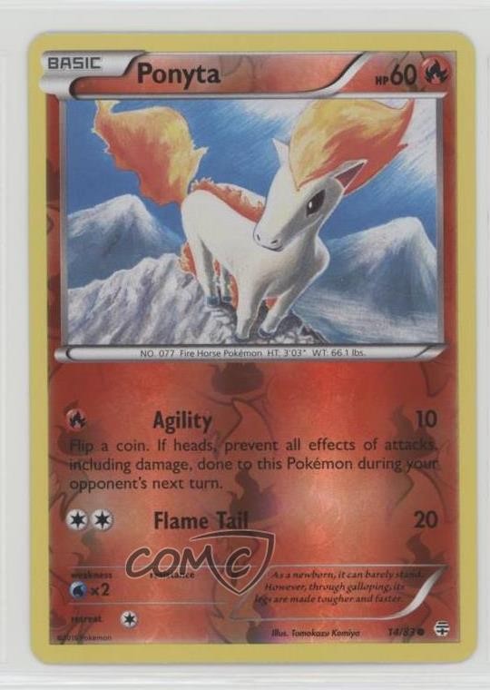 Ponyta Reverse Foil Pokémon XY Generations #14