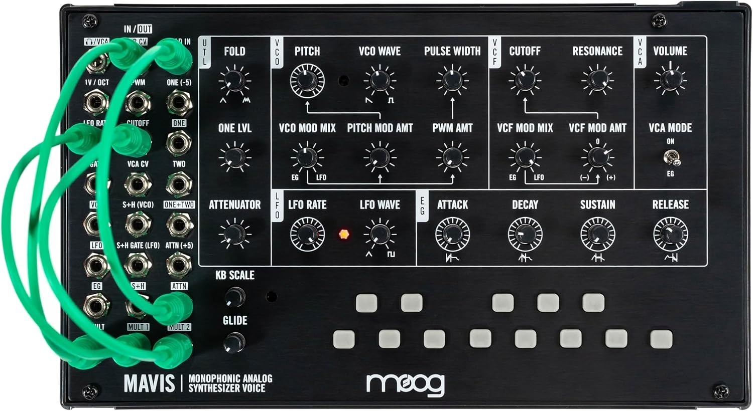 Compact Mavis Semi-Modular Synthesizer - Built-in Keyboard and Eurorack Ready