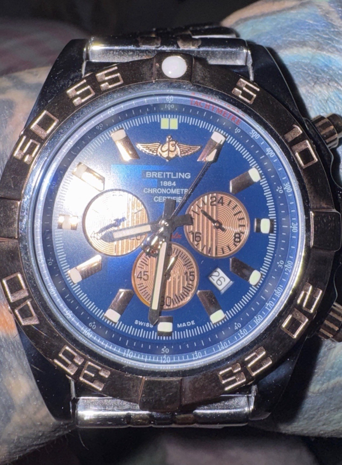 BREITLING CHRONOMAT EVOLUTION B13356 MEN'S WATCH – 18K GOLD/SS - RRP £7500