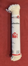 Household Essentials All-Purpose Cotton Clothesline Rope -100 Ft, 3/16 Diameter