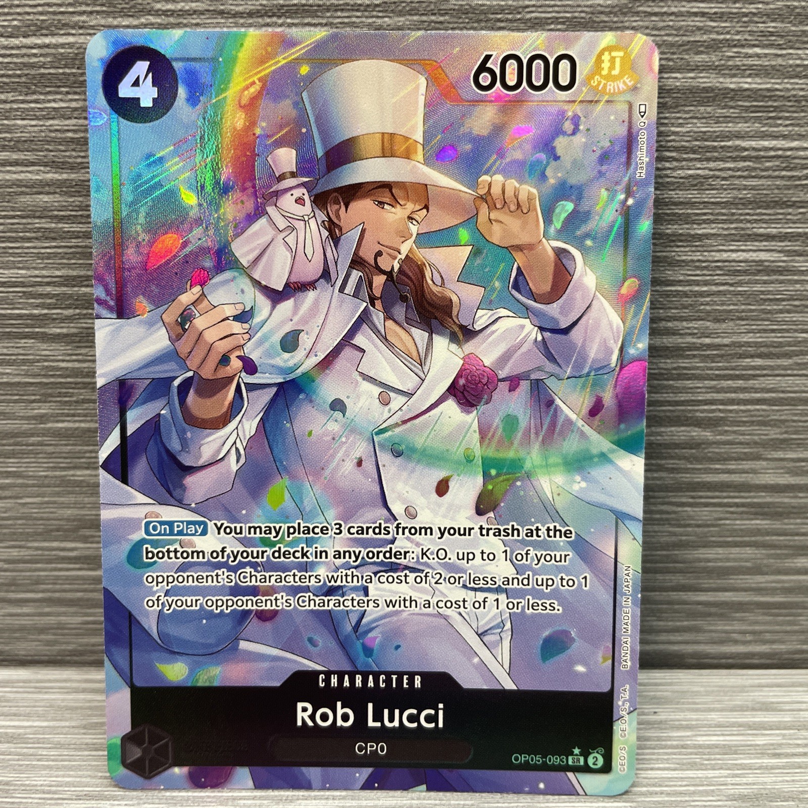 One Piece Awakening of the New Era Rob Lucci OP05-093 Alternate Alt Art SR NM