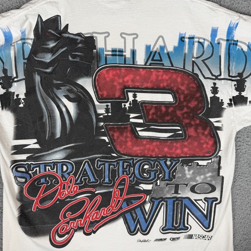 Vintage Dale Earnhardt All Over Print Mens Large NASCAR 90's Makin Moves T Shirt - Picture 4 of 6