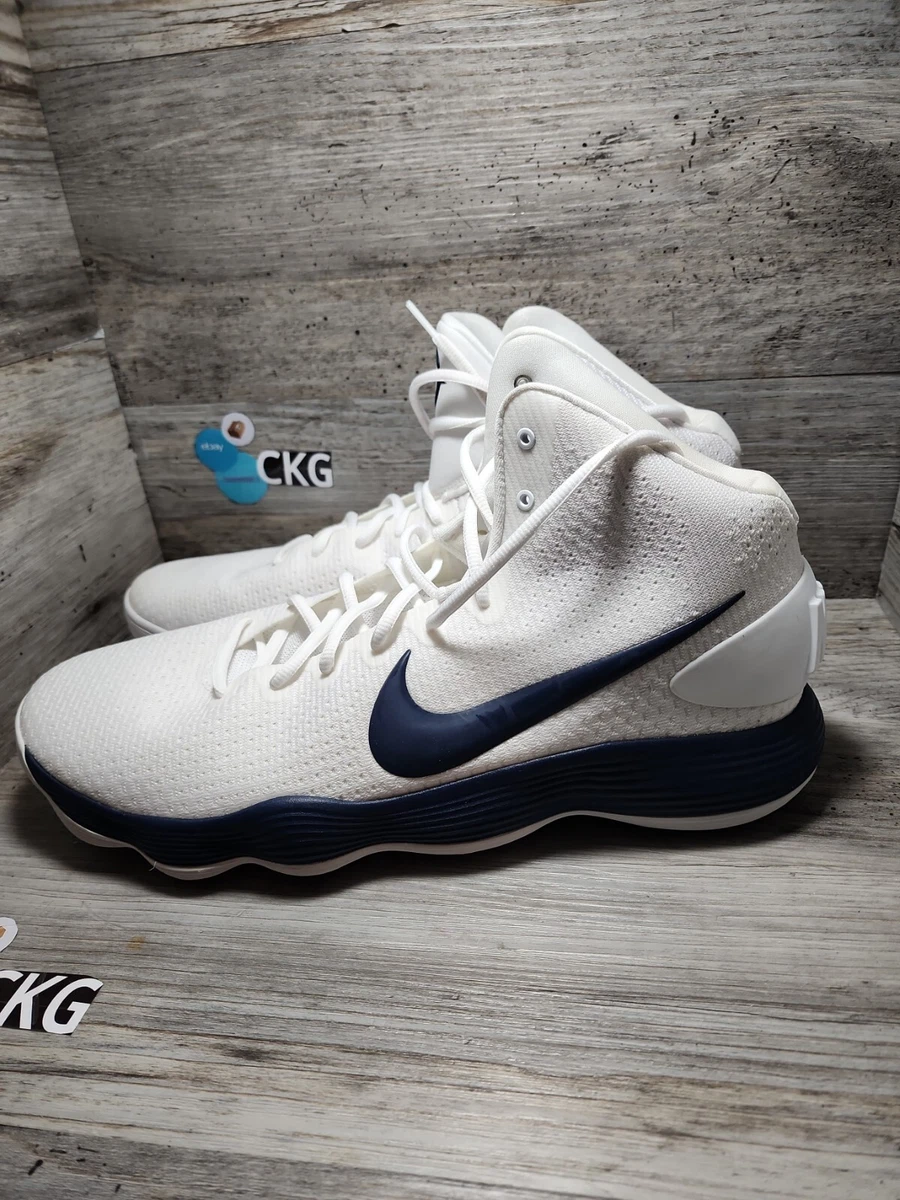 NIKE HYPERDUNK 2017 Shoes Sneakers WHITE BLUE 942571 104 Size 17