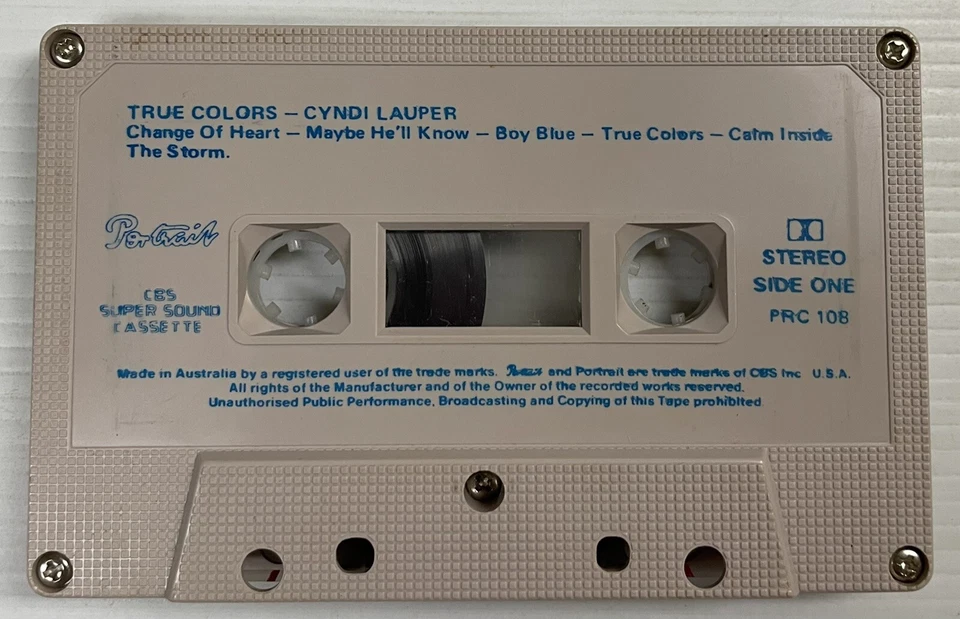 Cyndi Lauper True Colors Music Cassette Tape PRC 108 Portrait 1986 Original - Image 4 of 4