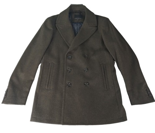 NWT BANANA REPUBLIC MEN WOOL BLEND PEA COAT Outerwear Coat Jacket