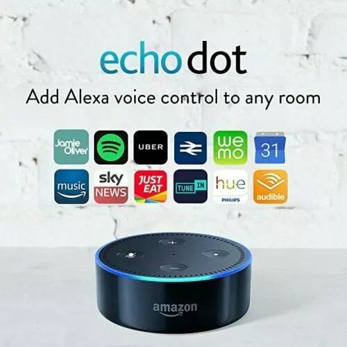 Echo Dot Smart Speaker With Alexa 2nd Generation BLACK