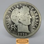 1916 Barber Silver Dime, 90% Silver - #C28430NQ