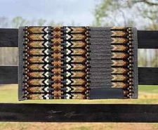 Western Show Horse Saddle Blanket Wool Design Handmade Saddle Blanket.