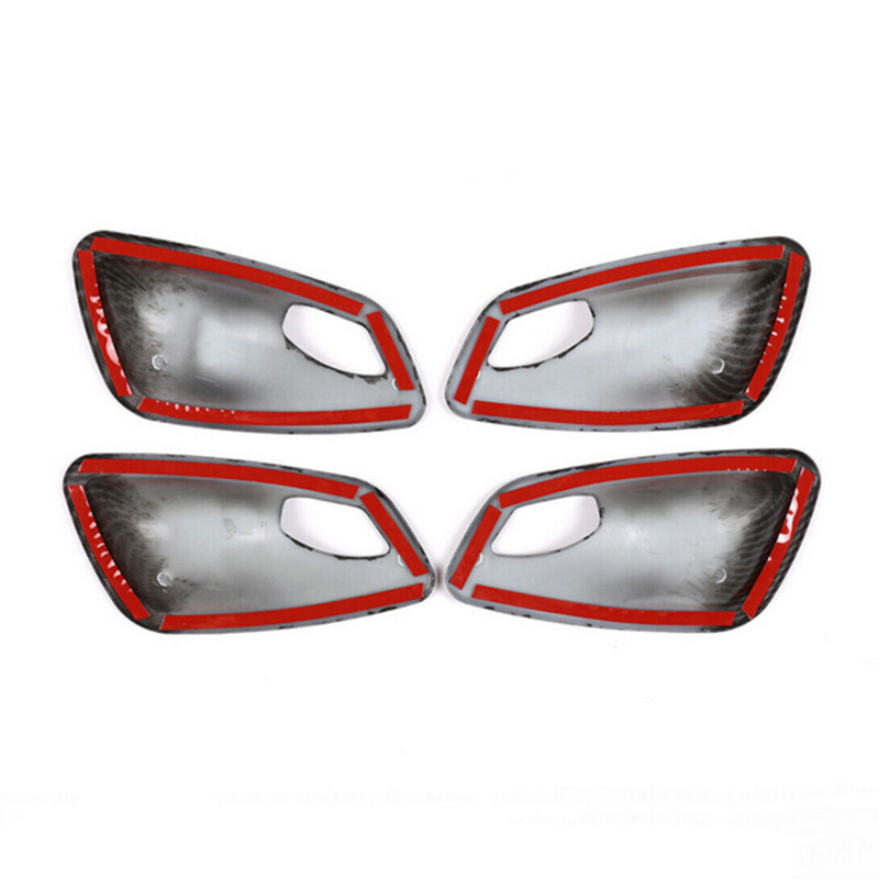 For BMW E90 E92 E93 0512 4PC Carbon Fiber Interior Door Handle Bowl