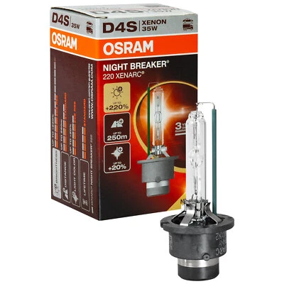 OSRAM D4S XENARC XENON NIGHT BREAKER 220 Jusqu'à +220% 4400 K Modèle 2024/25 - Photo 1/3