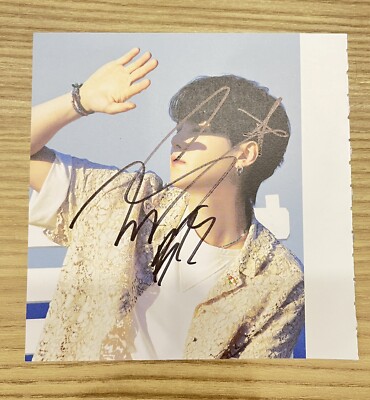 BTS SUGA Fan Sign Event BTS RARE Autographed K-Pop Hand Signed 4 x 4 ...
