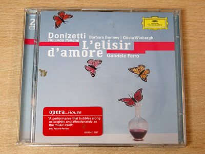 EX/EX !! Donizetti : L'Elisir D'Amore/2005 Deutsche 2x CD Set/Ferro/Bonney/Weikl