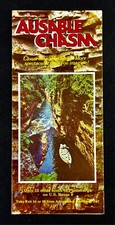 1976 Ausable NY Chasm US Route 9 KOA Camp Antique Cars Vintage Travel Brochure