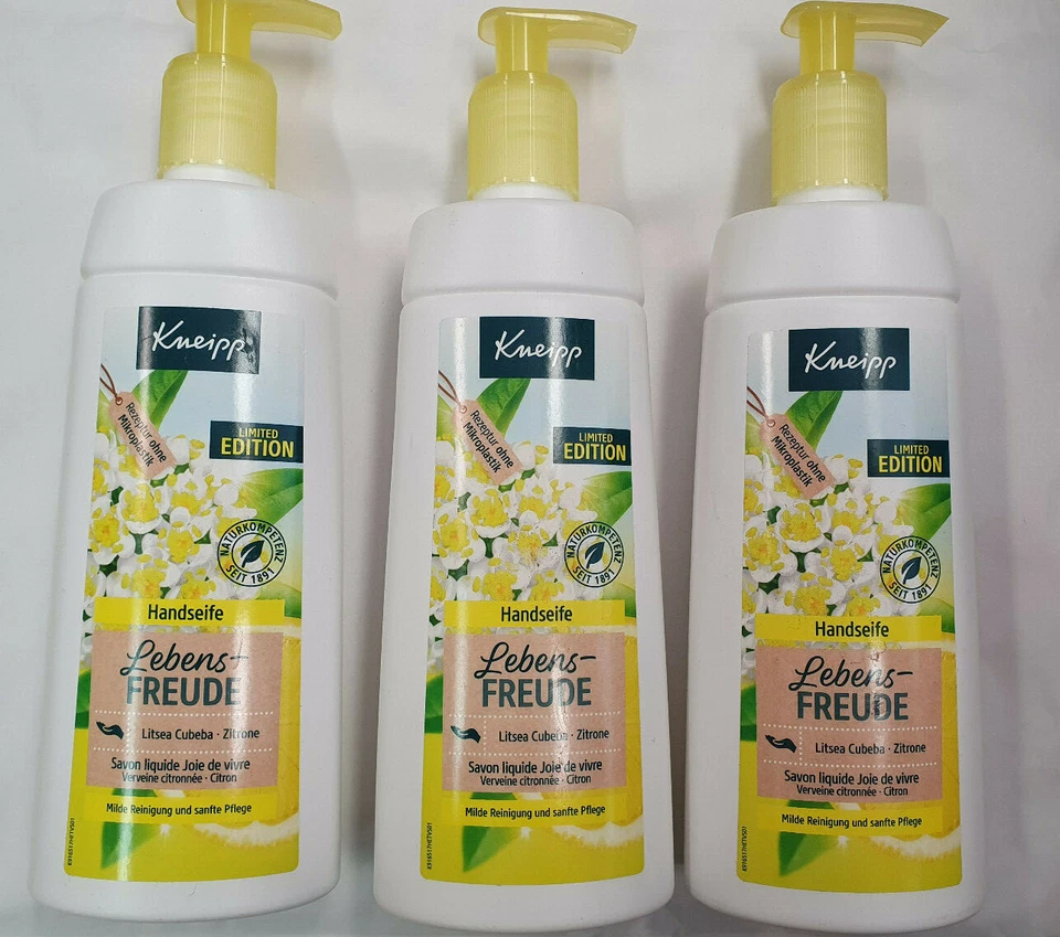 Kneipp Lebensfreude Handseife Seife Neu Zitrone Limited Edition 3 Sück