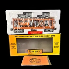 Rail King 30-7667 TCA Auto Carrier w/Ertl 32' Panel Vans. Original Maile NIB