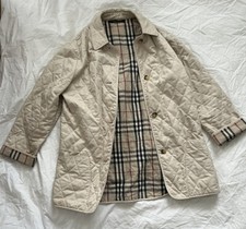 Burberry Diamond Quilted Jacket In Beige Size Xs